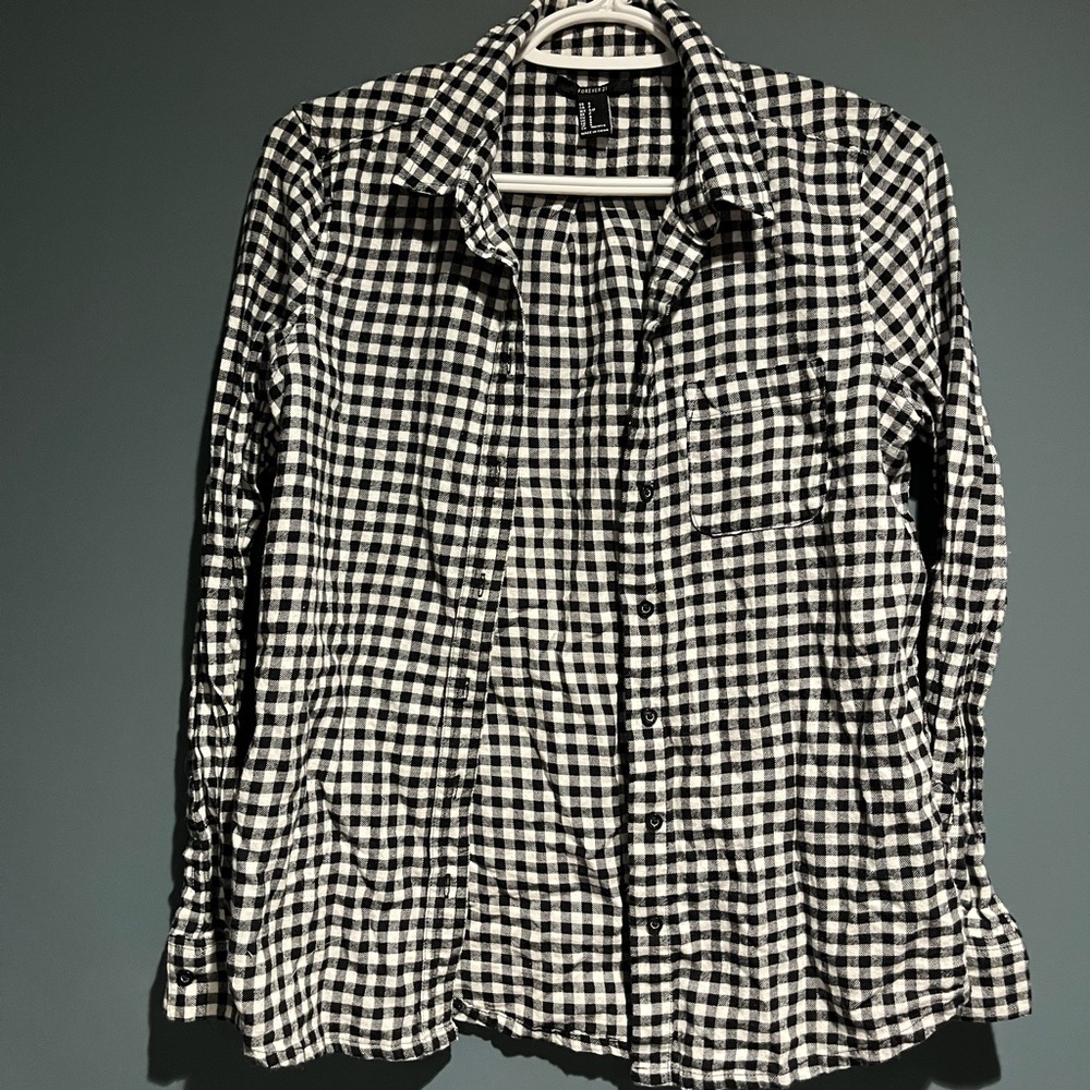 Plaid Button-Up Shirt